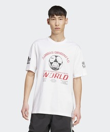 90年代のサッカー グラフィック半袖Tシャツ / アディダスオリジナルス adidas Originals