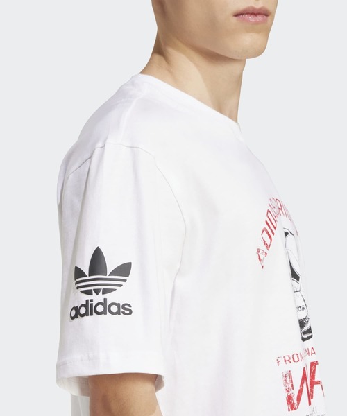 adidas(アディダス)の「90年代のサッカー グラフィック半袖Tシャツ / アディダスオリジナルス adidas Originals(Tシャツ/カットソー・メンズ・ホワイト・X-SMALL/X-LARGE/MEDIUM/SMALL/XX-LARGE/3XL/XX-SMALL/LARGE)」の4枚目の写真