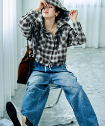 Foxfire × FREAK'S STORE/フォックスファイヤー 別注 フード付き ネルシャツ
