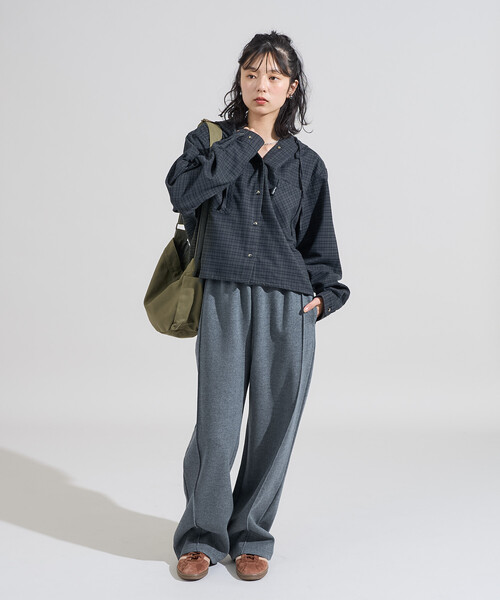 FREAK'S STORE（フリークスストア）の「Foxfire × FREAK'S STORE/フォックスファイヤー 別注 フード付き ネルシャツ（シャツ/ブラウス・レディース・ブラウン/ネイビー/グリーン・ﾌﾘ-）」の16枚目の写真