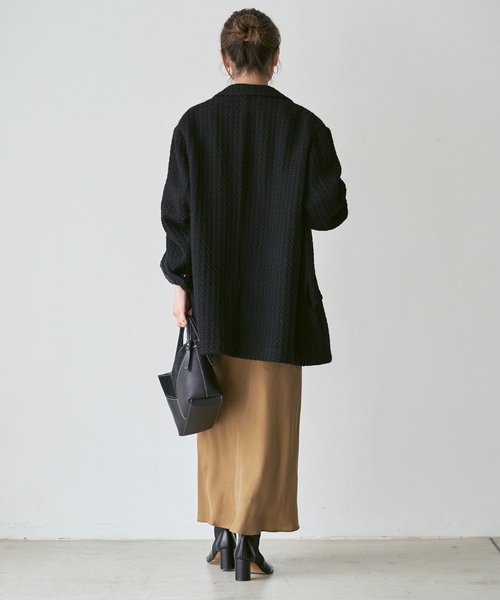 Couture d'adam(クチュールドアダム)の「《NOBLE別注》COUTURE D'ADAM BIG JK Single/Italian Tweed(テーラードジャケット・レディース・ブラック/ブラウン・36/38)」の7枚目の写真
