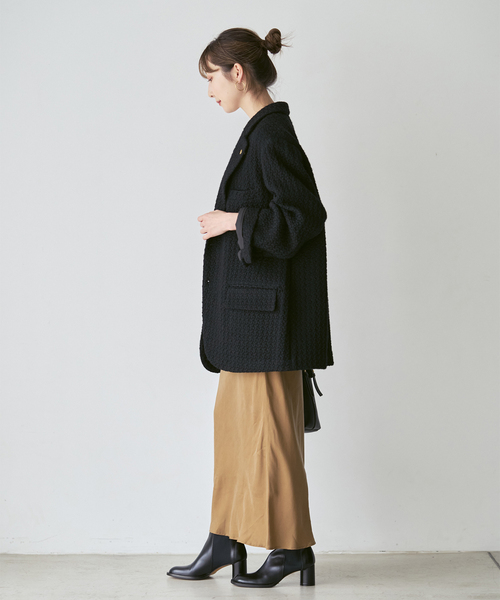 Couture d'adam(クチュールドアダム)の「《NOBLE別注》COUTURE D'ADAM BIG JK Single/Italian Tweed(テーラードジャケット・レディース・ブラック/ブラウン・36/38)」の12枚目の写真