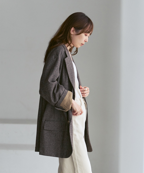 Couture d'adam(クチュールドアダム)の「《NOBLE別注》COUTURE D'ADAM BIG JK Single/Italian Tweed(テーラードジャケット・レディース・ブラック/ブラウン・36/38)」の16枚目の写真