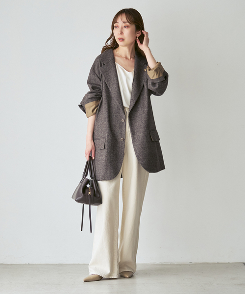 Couture d'adam(クチュールドアダム)の「《NOBLE別注》COUTURE D'ADAM BIG JK Single/Italian Tweed(テーラードジャケット・レディース・ブラック/ブラウン・36/38)」の17枚目の写真