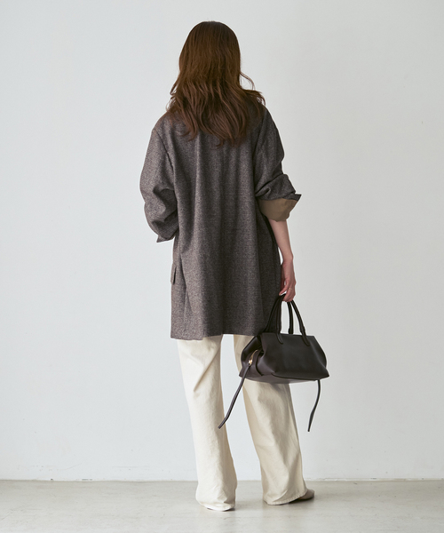 Couture d'adam(クチュールドアダム)の「《NOBLE別注》COUTURE D'ADAM BIG JK Single/Italian Tweed(テーラードジャケット・レディース・ブラック/ブラウン・36/38)」の18枚目の写真