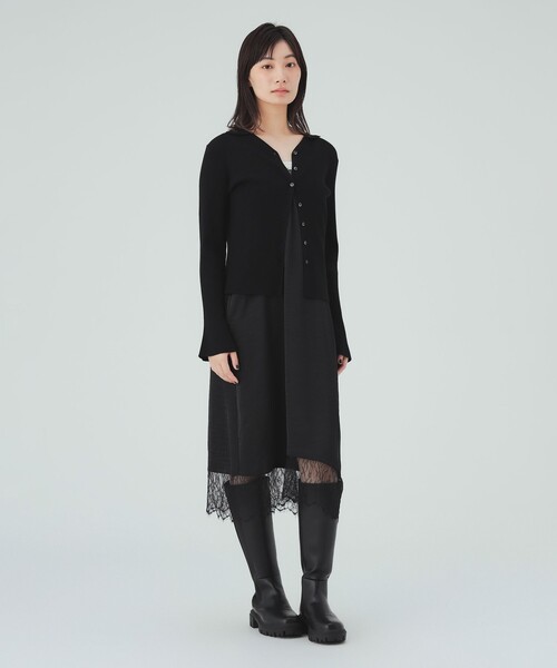 BEAMS HEART(ビームスハート)の「襟付き リブニット カーディガン(ニット/セーター・レディース・ブラック/ブラウン/ホワイト系その他5・FREE)」の14枚目の写真