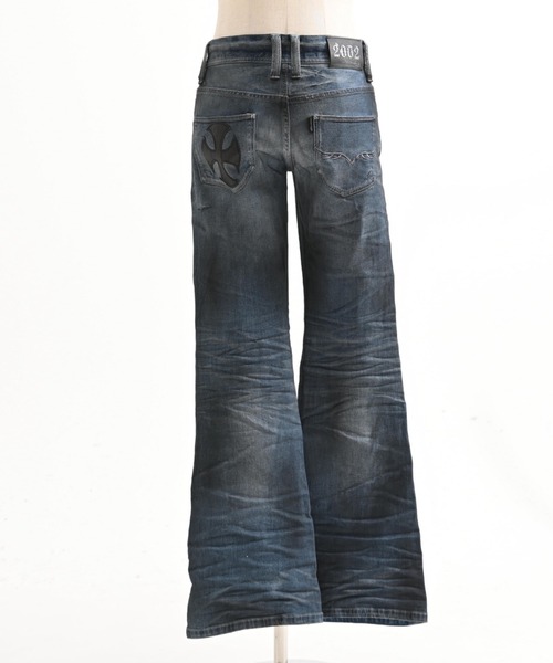 FUGA(フーガ)の「『FUGA/フーガ』2002 × FUGA Cross Flare Denim Pants(デニムパンツ・メンズ・ブルー/ブラック・S/M/L)」の13枚目の写真