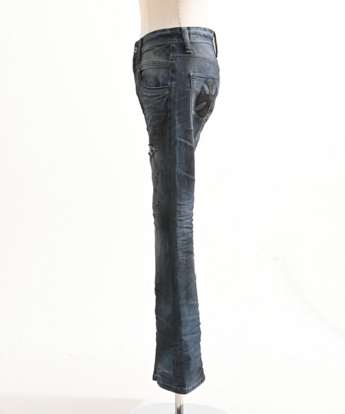 FUGA(フーガ)の「『FUGA/フーガ』2002 × FUGA Cross Flare Denim Pants(デニムパンツ・メンズ・ブルー/ブラック・S/M/L)」の11枚目の写真