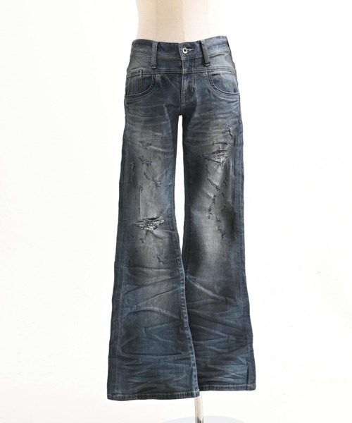 FUGA(フーガ)の「『FUGA/フーガ』2002 × FUGA Cross Flare Denim Pants(デニムパンツ・メンズ・ブルー/ブラック・S/M/L)」の10枚目の写真
