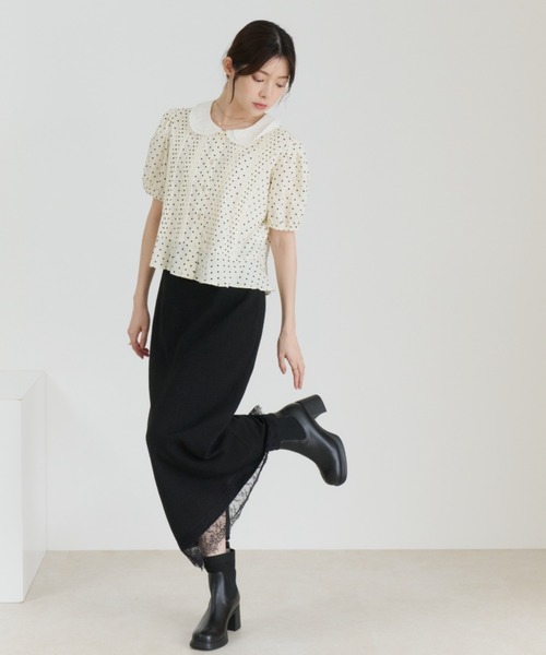 MISCH MASCH(ミッシュマッシュ)の「2026春夏新作 ドット柄カラーペプラムブラウス(シャツ/ブラウス・レディース・アイボリー・フリ-)」の10枚目の写真