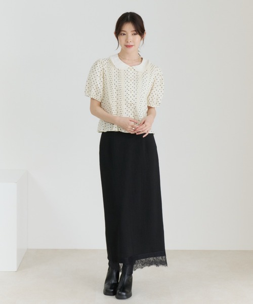MISCH MASCH(ミッシュマッシュ)の「2026春夏新作 ドット柄カラーペプラムブラウス(シャツ/ブラウス・レディース・アイボリー・フリ-)」の9枚目の写真