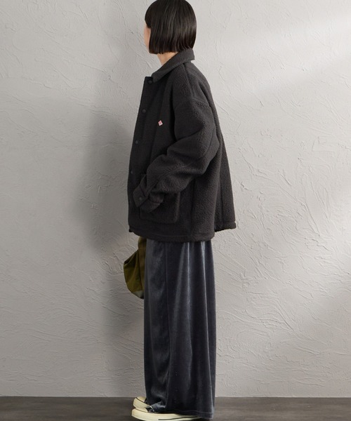 DANTON（ダントン）の「【WEB先行予約】[DANTON/ダントン] ボアフリース カバーオールジャケット（カバーオール・レディース・ベージュ/ブラック・S/M）」の10枚目の写真