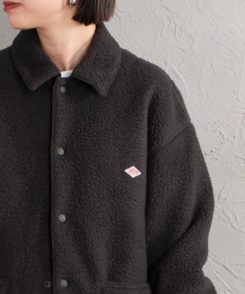 DANTON（ダントン）の「【WEB先行予約】[DANTON/ダントン] ボアフリース カバーオールジャケット（カバーオール・レディース・ベージュ/ブラック・S/M）」の14枚目の写真