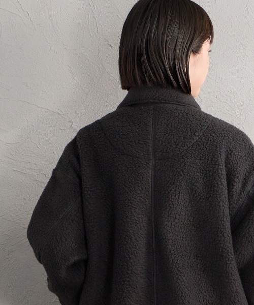 DANTON（ダントン）の「【WEB先行予約】[DANTON/ダントン] ボアフリース カバーオールジャケット（カバーオール・レディース・ベージュ/ブラック・S/M）」の15枚目の写真