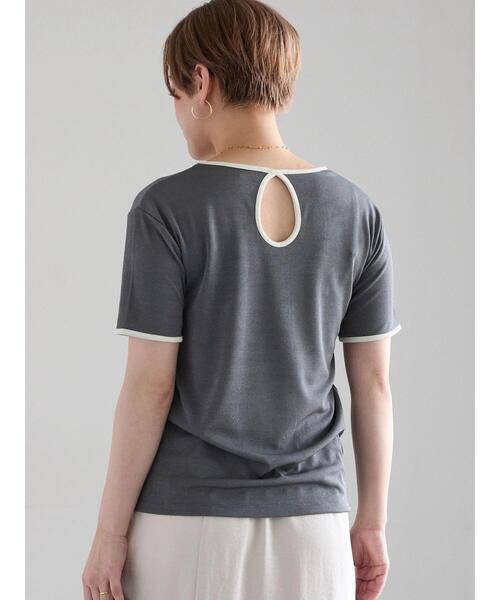 Te chichi（テチチ）の「シャイニーカノコリンガーTシャツ（Tシャツ/カットソー・レディース・グレー/ブラウン/ブラック・F）」の3枚目の写真