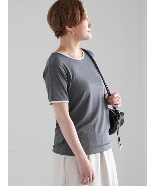 Te chichi（テチチ）の「シャイニーカノコリンガーTシャツ（Tシャツ/カットソー・レディース・グレー/ブラウン/ブラック・F）」の22枚目の写真