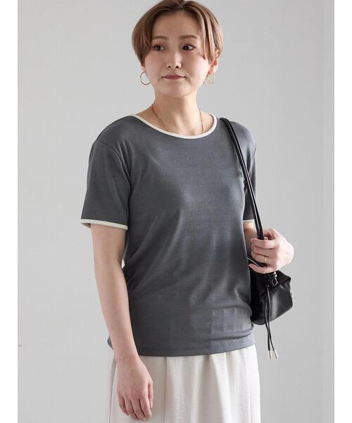 Te chichi（テチチ）の「シャイニーカノコリンガーTシャツ（Tシャツ/カットソー・レディース・グレー/ブラウン/ブラック・F）」の21枚目の写真