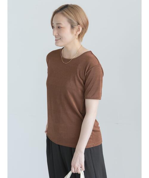 Te chichi（テチチ）の「シャイニーカノコリンガーTシャツ（Tシャツ/カットソー・レディース・グレー/ブラウン/ブラック・F）」の19枚目の写真