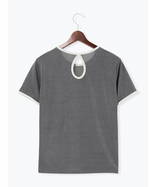 Te chichi（テチチ）の「シャイニーカノコリンガーTシャツ（Tシャツ/カットソー・レディース・グレー/ブラウン/ブラック・F）」の9枚目の写真