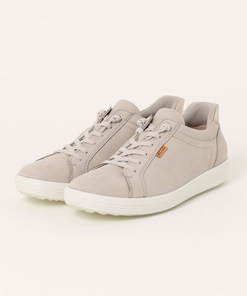 ECCO(エコー)の「ECCO 快適 SOFT 7 レディース 本革 レースアップスニーカー(ドレスシューズ・レディース・ピンクベージュ・37/38)」の1枚目の写真