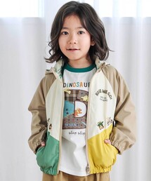 SLAP SLIP（スラップスリップ）の「乗り物刺しゅう総柄リバーシブルジャケット(80~130cm)（ナイロンジャケット）」