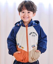 SLAP SLIP（スラップスリップ）の「乗り物刺しゅう総柄リバーシブルジャケット(80~130cm)（ナイロンジャケット）」
