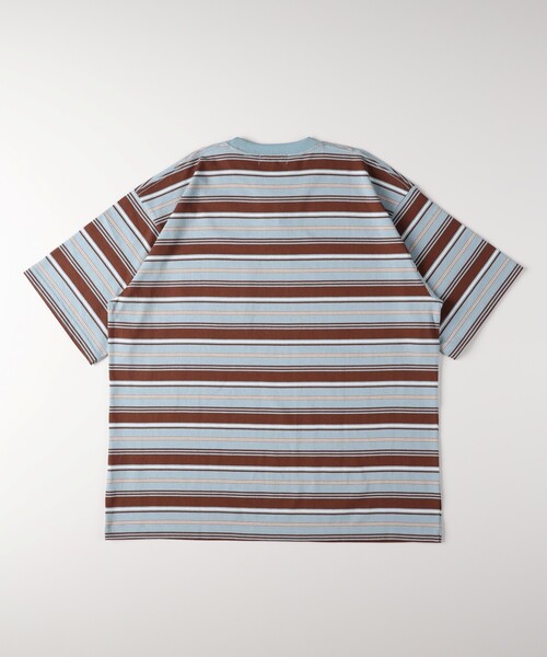 Right-on(ライトオン)の「マルチボーダークルーネックTシャツ(Tシャツ/カットソー・メンズ・チャコール/ブルー系7/ライトグレー系2・04/05)」の10枚目の写真