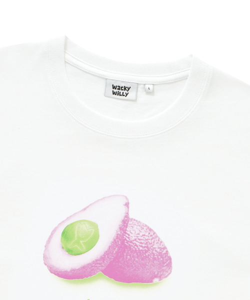 Wacky WiLLy（ワッキーウィリー）の「[グロサリー] アボカドアート半袖Tシャツホワイト（Tシャツ/カットソー・レディース・その他・SMALL/MEDIUM/LARGE）」の3枚目の写真
