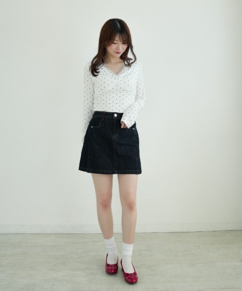 Nulli（ヌリ）の「ダブルサイドスリットスカート（デニムスカート・レディース・ダークインディゴブルー・LARGE/MEDIUM/SMALL）」の16枚目の写真