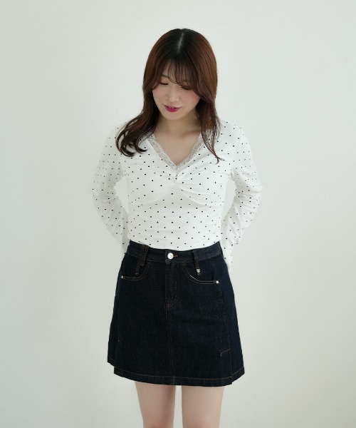 Nulli（ヌリ）の「ダブルサイドスリットスカート（デニムスカート・レディース・ダークインディゴブルー・LARGE/MEDIUM/SMALL）」の17枚目の写真