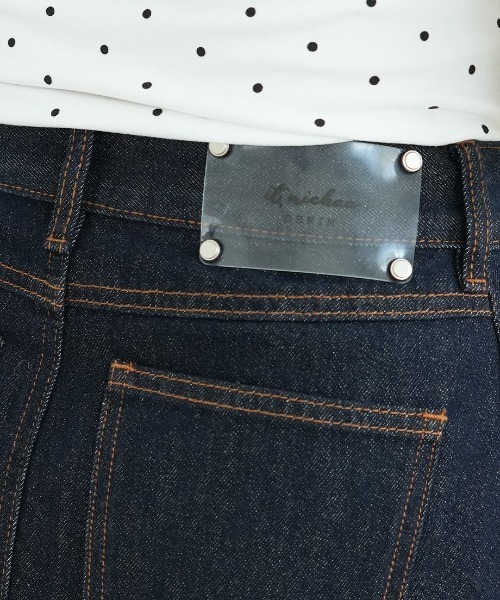 Nulli（ヌリ）の「ダブルサイドスリットスカート（デニムスカート・レディース・ダークインディゴブルー・LARGE/MEDIUM/SMALL）」の5枚目の写真