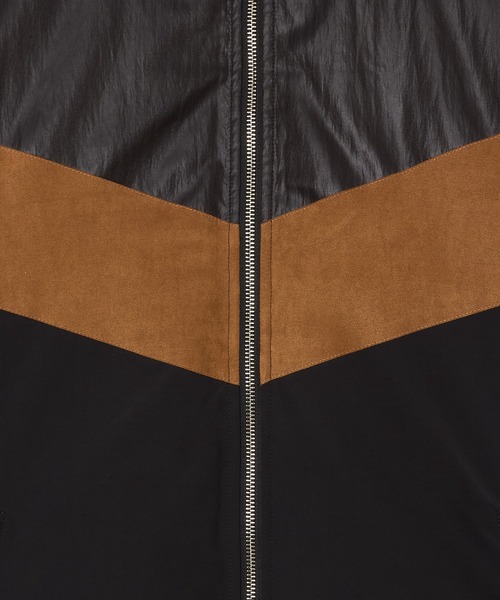 CRIMIE(クライミー)の「HYBRID ZIP-UP STAND COLLAR JACKET FAKE SUEDE PANEL(ブルゾン・メンズ・ブラック系その他・XXL/XL/L/M/S)」の5枚目の写真