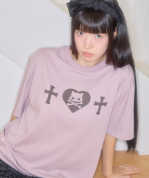 キリハートスカルパクシTシャツ(パープル)