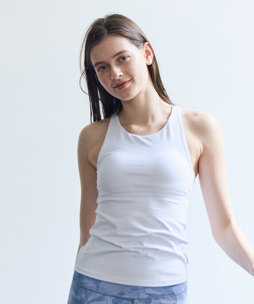 Julier Yoga and Relax(ジュリエヨガアンドリラックス)の「Julier (定番)プレミアムフローキャミソール(その他トップス・レディース・ブラウン/ブラック/ホワイト・1/0)」の6枚目の写真