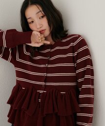 ヘムフリルペプラムカーディガン《WEB限定カラーあり》