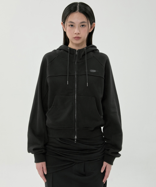 FLAREUP(フレアアップ)の「コンストラクテッドジップフーディー (FL-056_Black)(パーカー・レディース・ブラック・1/2)」の3枚目の写真