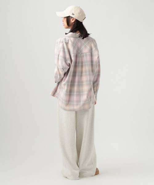 BAYFLOW（ベイフロー）の「ネルチェックシャツ（シャツ/ブラウス・レディース・ピンク/ブラック/ライトブルー・MEDIUM/SMALL）」の6枚目の写真