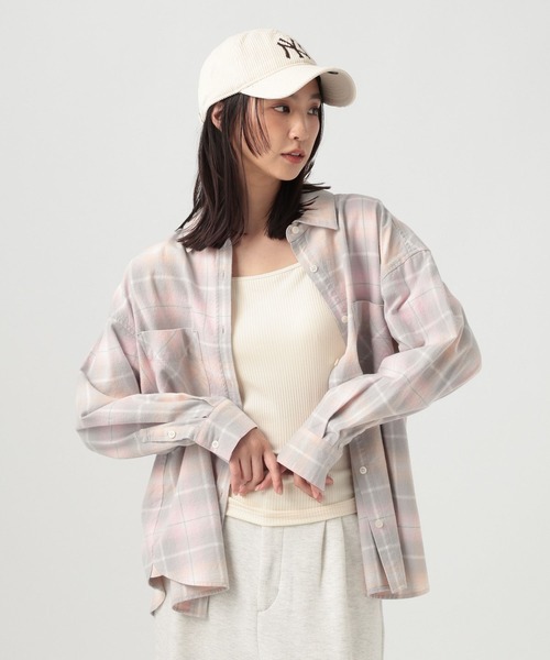 BAYFLOW（ベイフロー）の「ネルチェックシャツ（シャツ/ブラウス・レディース・ピンク/ブラック/ライトブルー・MEDIUM/SMALL）」の8枚目の写真