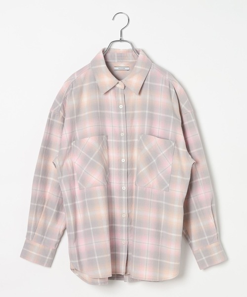 BAYFLOW（ベイフロー）の「ネルチェックシャツ（シャツ/ブラウス・レディース・ピンク/ブラック/ライトブルー・MEDIUM/SMALL）」の12枚目の写真