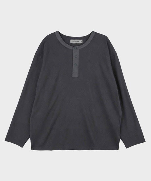 LIEU HOMME（リュウオム）の「LIEU HOMME／ヘンリーネックロングスリーブ（Tシャツ/カットソー・メンズ・アイボリー/チャコール/ブラック/ブルー・MEDIUM）」の3枚目の写真