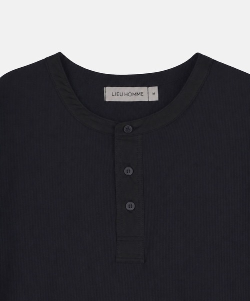 LIEU HOMME（リュウオム）の「LIEU HOMME／ヘンリーネックロングスリーブ（Tシャツ/カットソー・メンズ・アイボリー/チャコール/ブラック/ブルー・MEDIUM）」の10枚目の写真