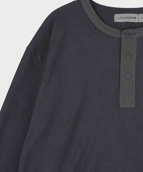 LIEU HOMME（リュウオム）の「LIEU HOMME／ヘンリーネックロングスリーブ（Tシャツ/カットソー・メンズ・アイボリー/チャコール/ブラック/ブルー・MEDIUM）」の19枚目の写真