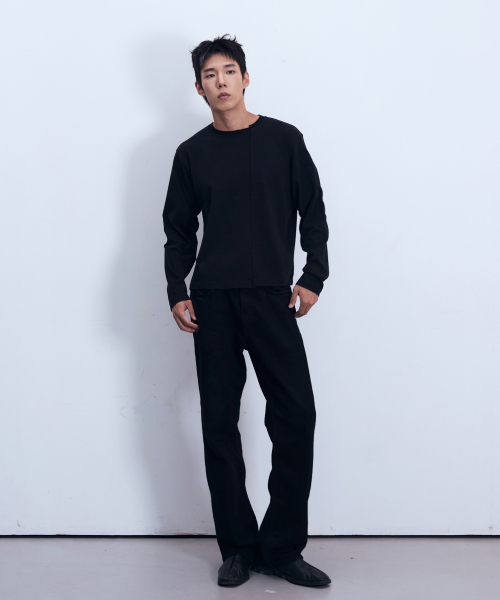 DOHAS（ドハス）の「アシンメトリー切替ロングスリーブ[ブラック]（Tシャツ/カットソー・レディース・その他・LARGE/MEDIUM）」の4枚目の写真