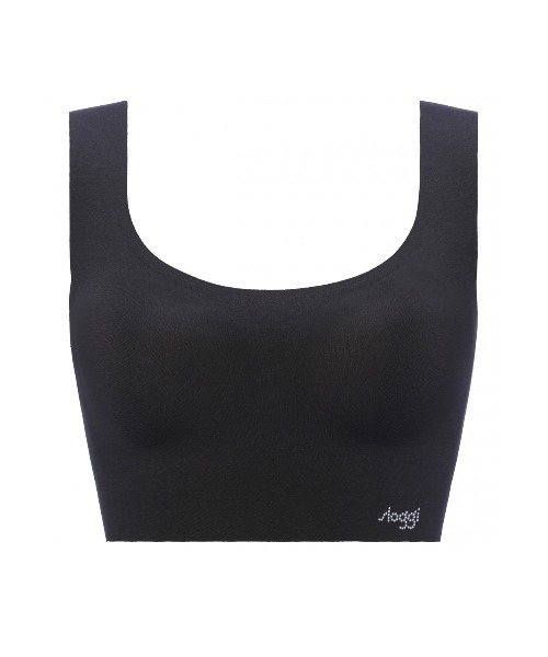 Sloggi（スロギー）の「【無縫製綿混素材】スロギーゼロフィール カップ付きハーフトップ sloggi G028 N-Top（ブラジャー・レディース・ブラック/グレイッシュベージュ/ベージュ/グリーン/ピンク/グレイッシュブルー/ローズ/ブルー/オレンジ/ライラック・L/S/M/LL）」の2枚目の写真