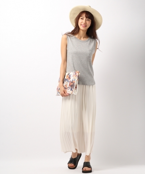 Heather（ヘザー）の「【冷感機能素材】ノースリポケTEE  724169（Tシャツ/カットソー・レディース・ホワイト/グレー/オレンジ系その他/ブラック・FREE）」の13枚目の写真