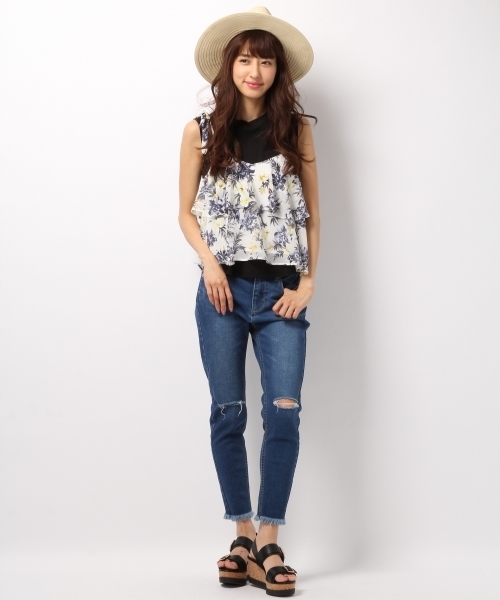 Heather（ヘザー）の「【冷感機能素材】ノースリポケTEE  724169（Tシャツ/カットソー・レディース・ホワイト/グレー/オレンジ系その他/ブラック・FREE）」の12枚目の写真