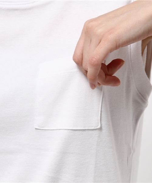 Heather（ヘザー）の「【冷感機能素材】ノースリポケTEE  724169（Tシャツ/カットソー・レディース・ホワイト/グレー/オレンジ系その他/ブラック・FREE）」の10枚目の写真