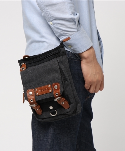 DEVICE（デバイス）の「DEVICE デバイス Access キャンバス ポーチ シザーケース ショルダーバッグ（ショルダーバッグ・メンズ・ブラック/カーキ/ブラウン/ベージュ・FREE）」の9枚目の写真