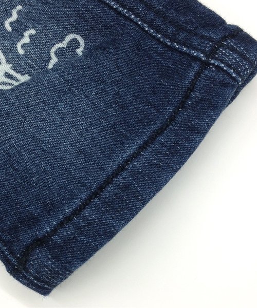 BIT'Z（ビッツ）の「サルエルラフデニムパンツ 6分丈（デニムパンツ・キッズ・ブルー/ネイビー・95/100/120/110/80/90）」の12枚目の写真