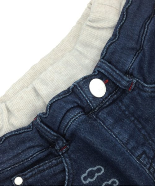 BIT'Z（ビッツ）の「サルエルラフデニムパンツ 6分丈（デニムパンツ・キッズ・ブルー/ネイビー・95/100/120/110/80/90）」の5枚目の写真